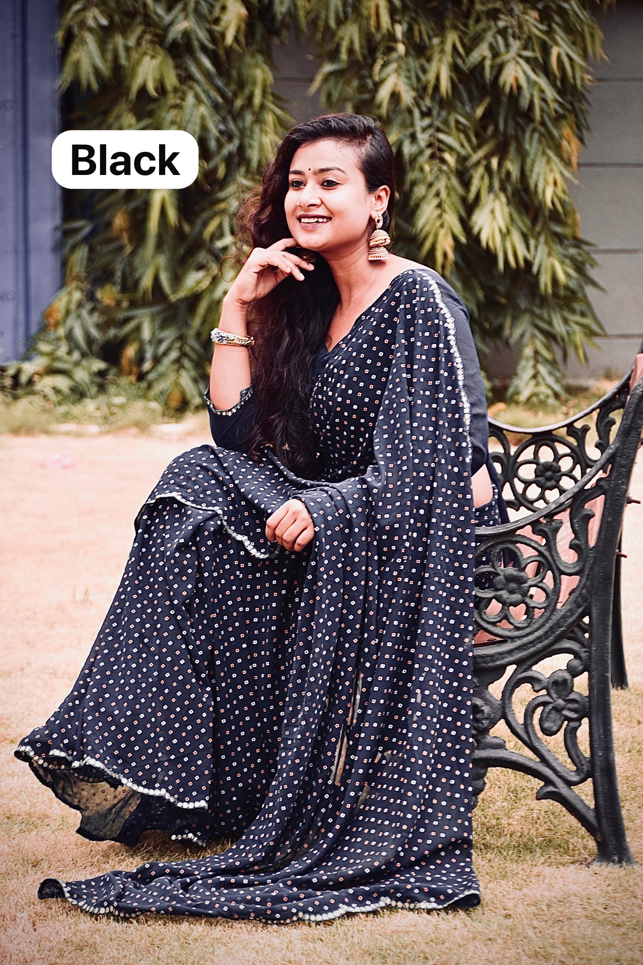 Bandhani Viscose Georgette Women Saree