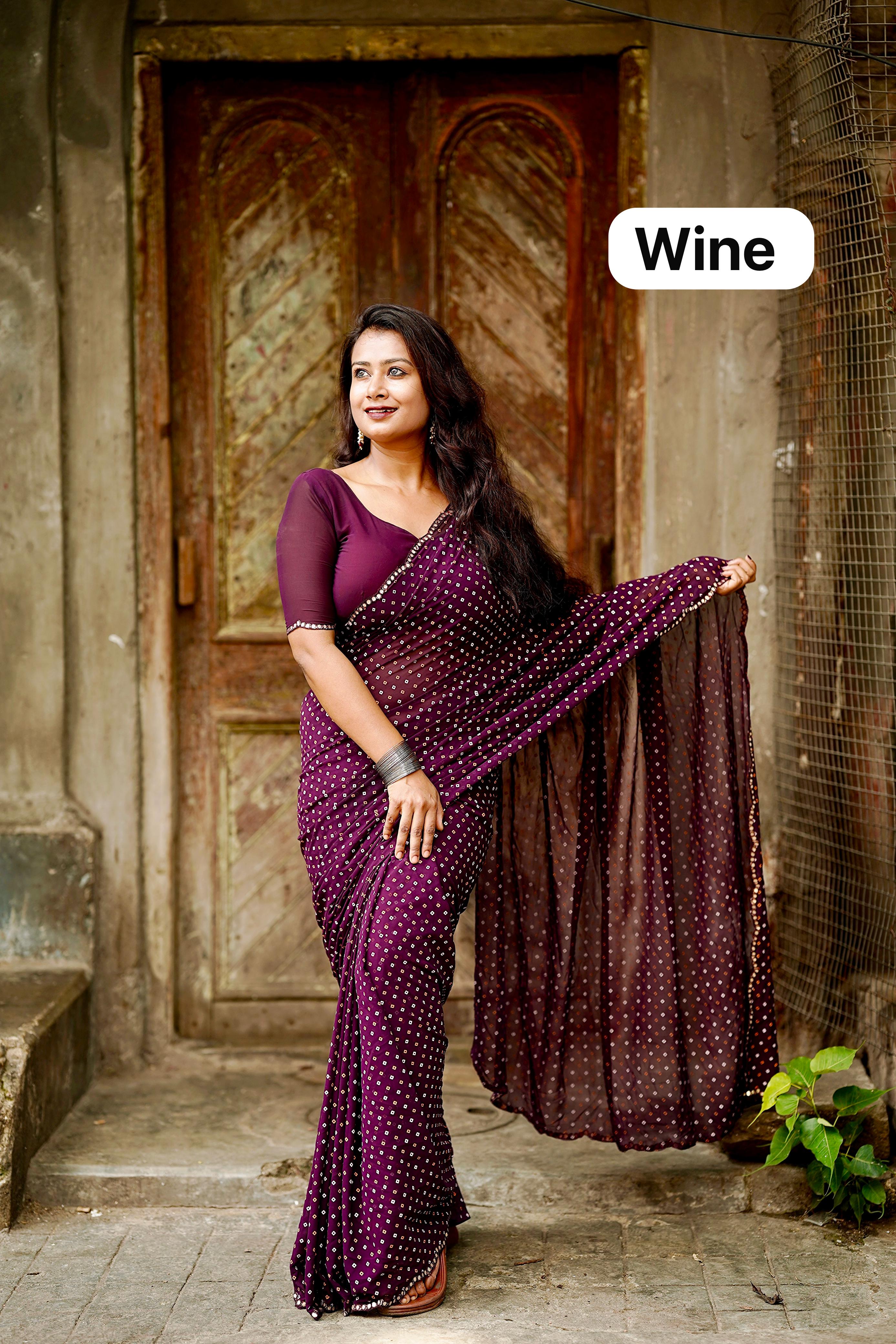 Bandhani Viscose Georgette Women Saree