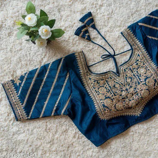 Vichitra silk Women Facy embroidery blouse