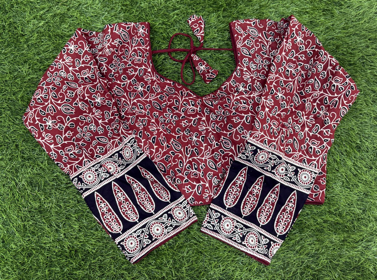 AJARAKH COTAN BLOUSE FOR WOMEN