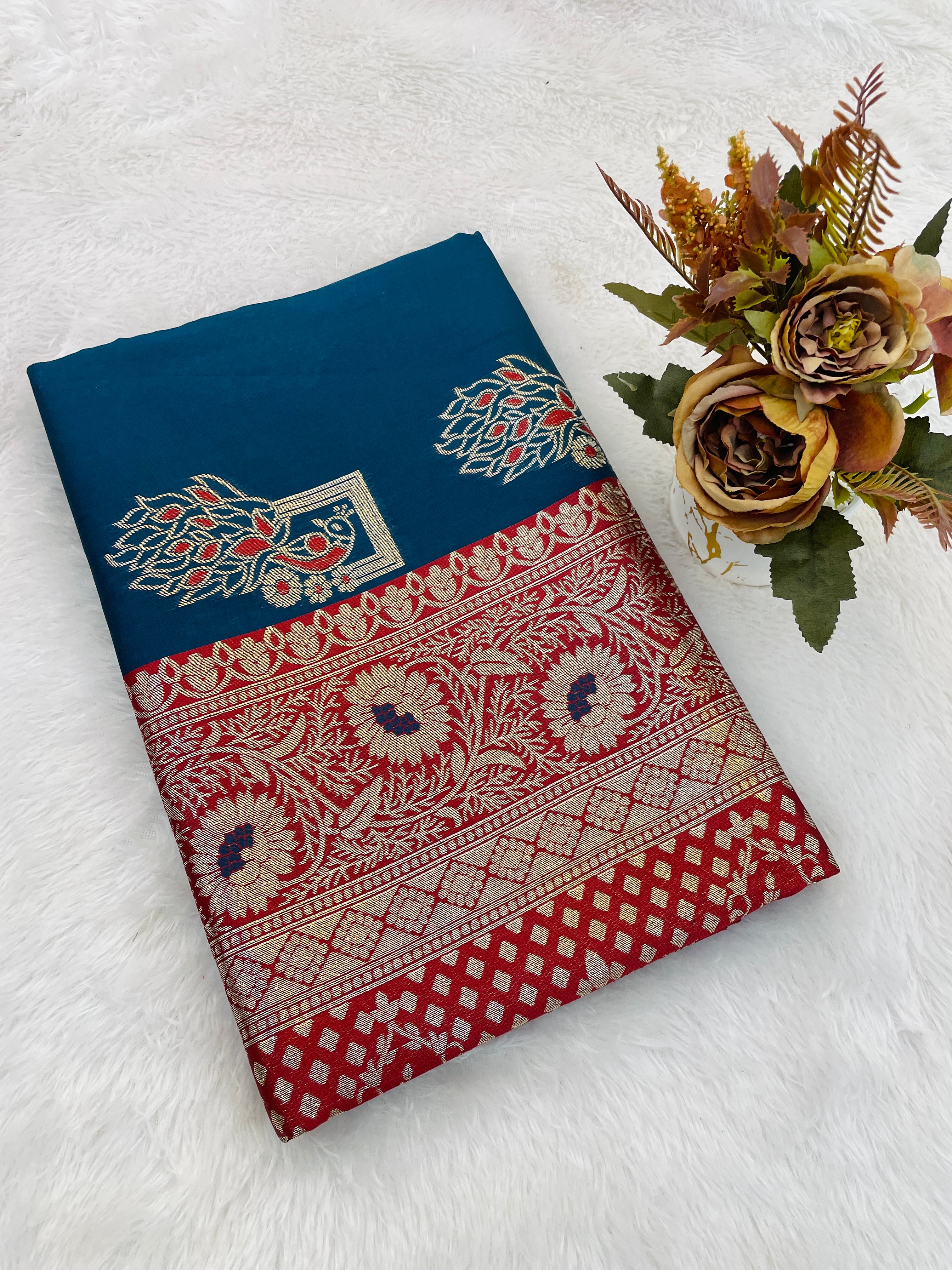 Soft Pethani silk saree with zari weaving design and Meenakari Women Saree