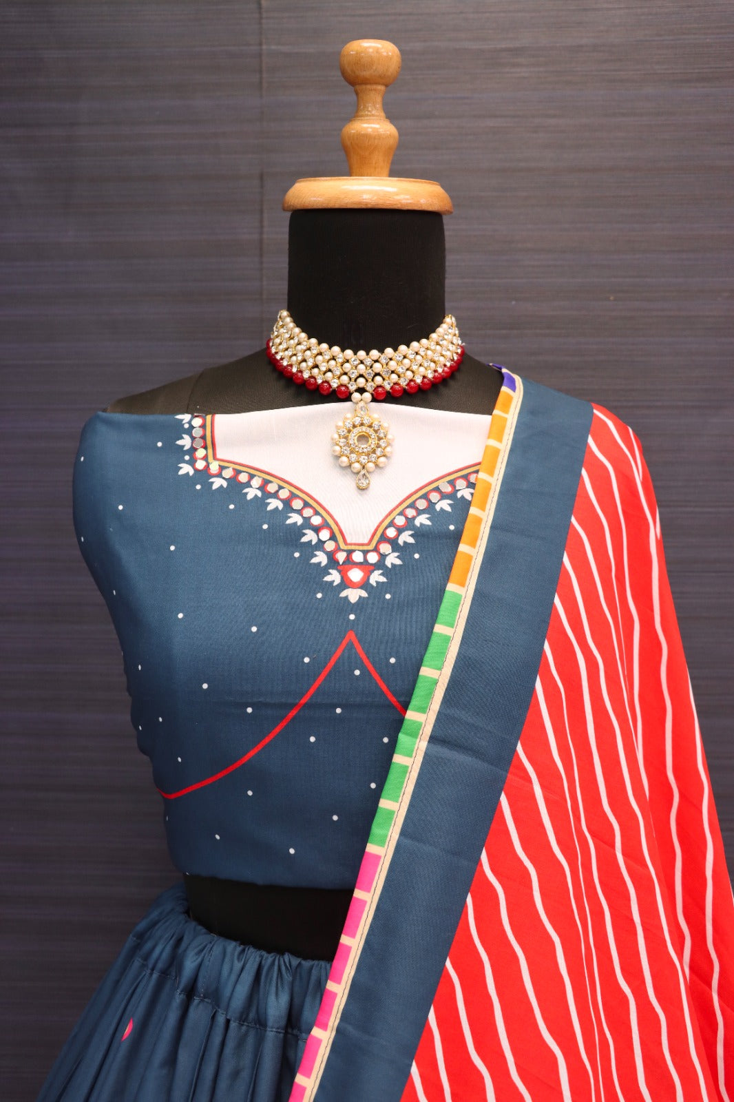 Digital Print Muslin Cotton Lehenga Choli Navratri