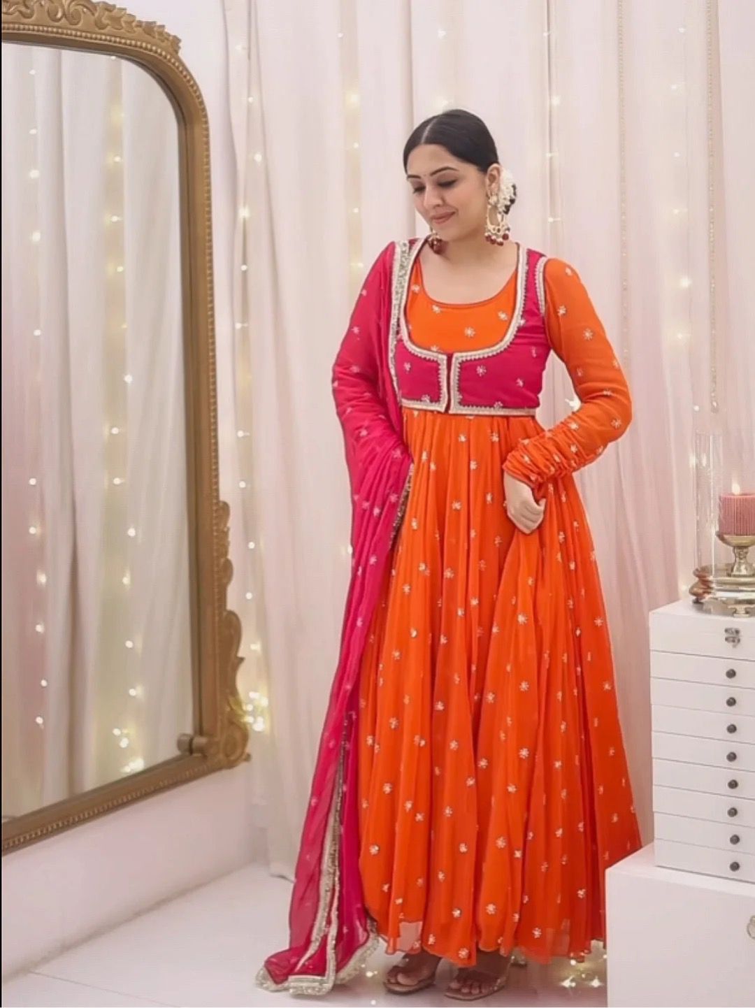 Anarkali Suit On havy Faux Georgette