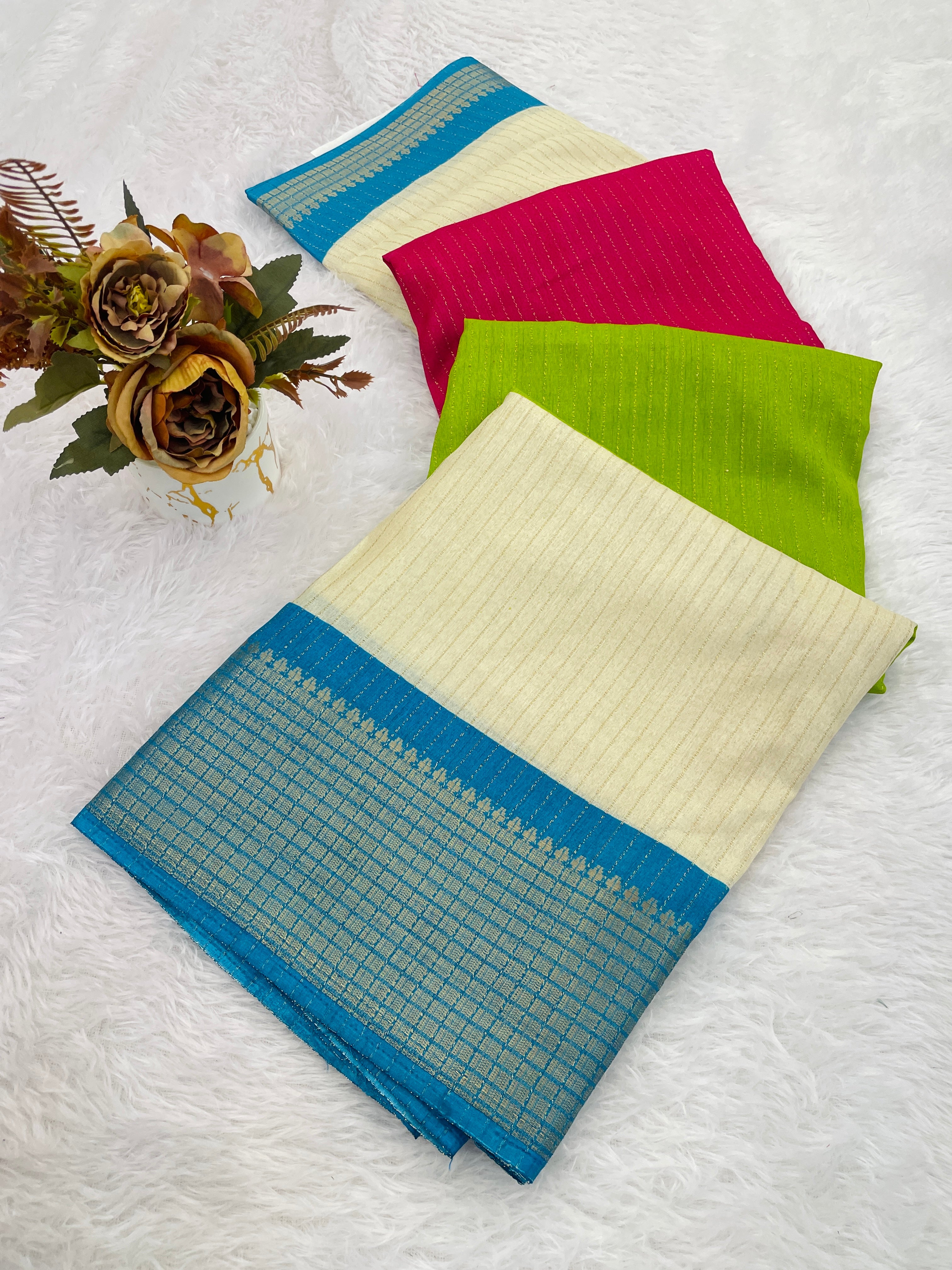 Dola Doby Reco Jari Designer Patta Print With Designer Pllu saree