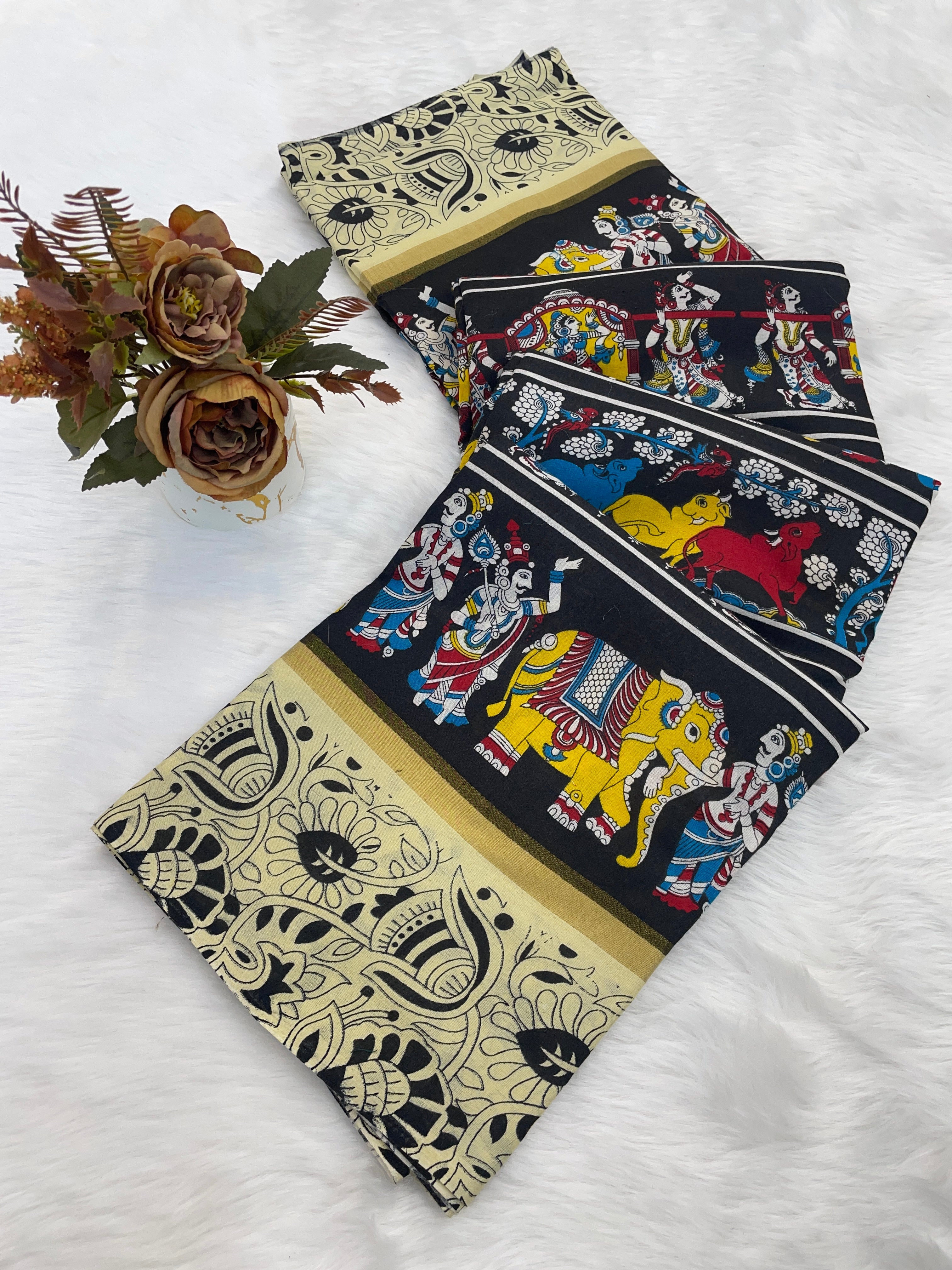 Mull Mull Cotton Banarasi Pattu Designer Print saree