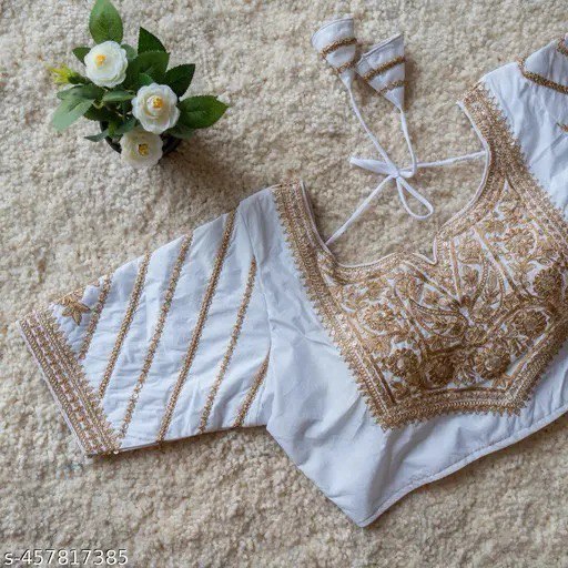 Vichitra silk Women Facy embroidery blouse