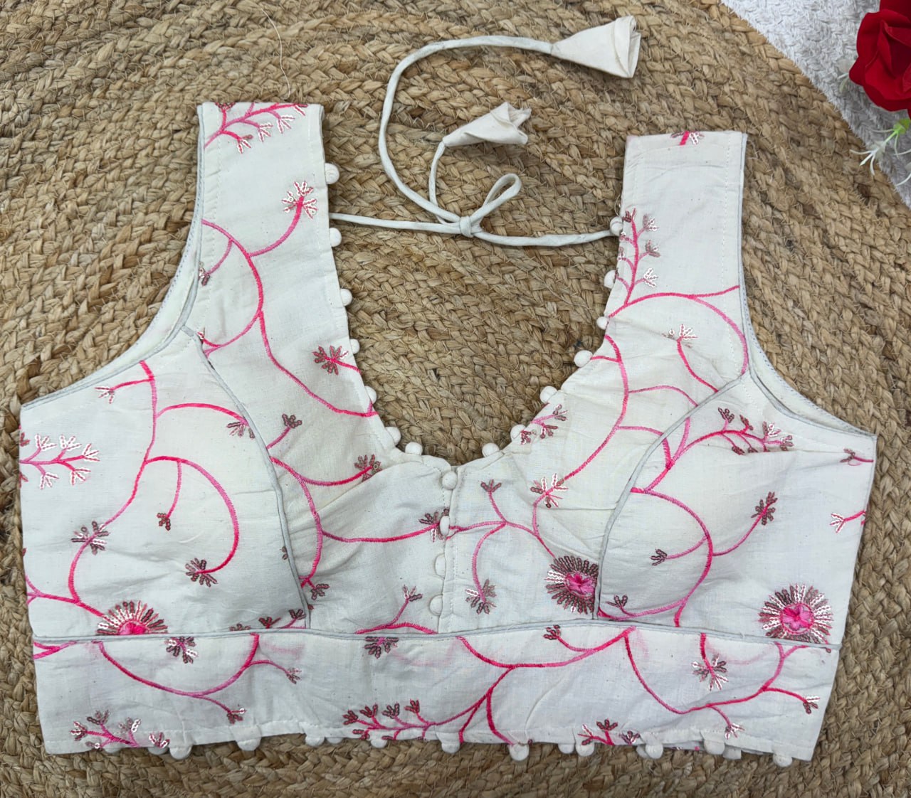 Cotton Embroidery Work Blouse