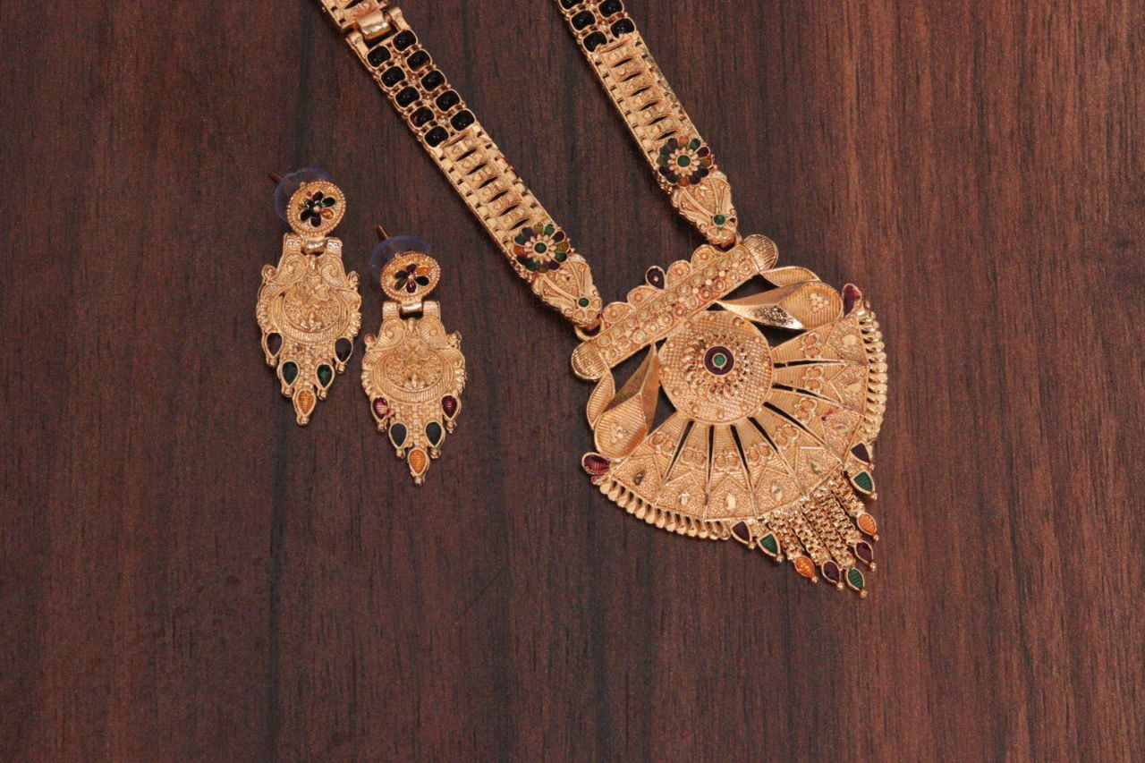 Traditional Gold-Plated Mangalsutra Combo with Black Beads – Set of 2 for Women