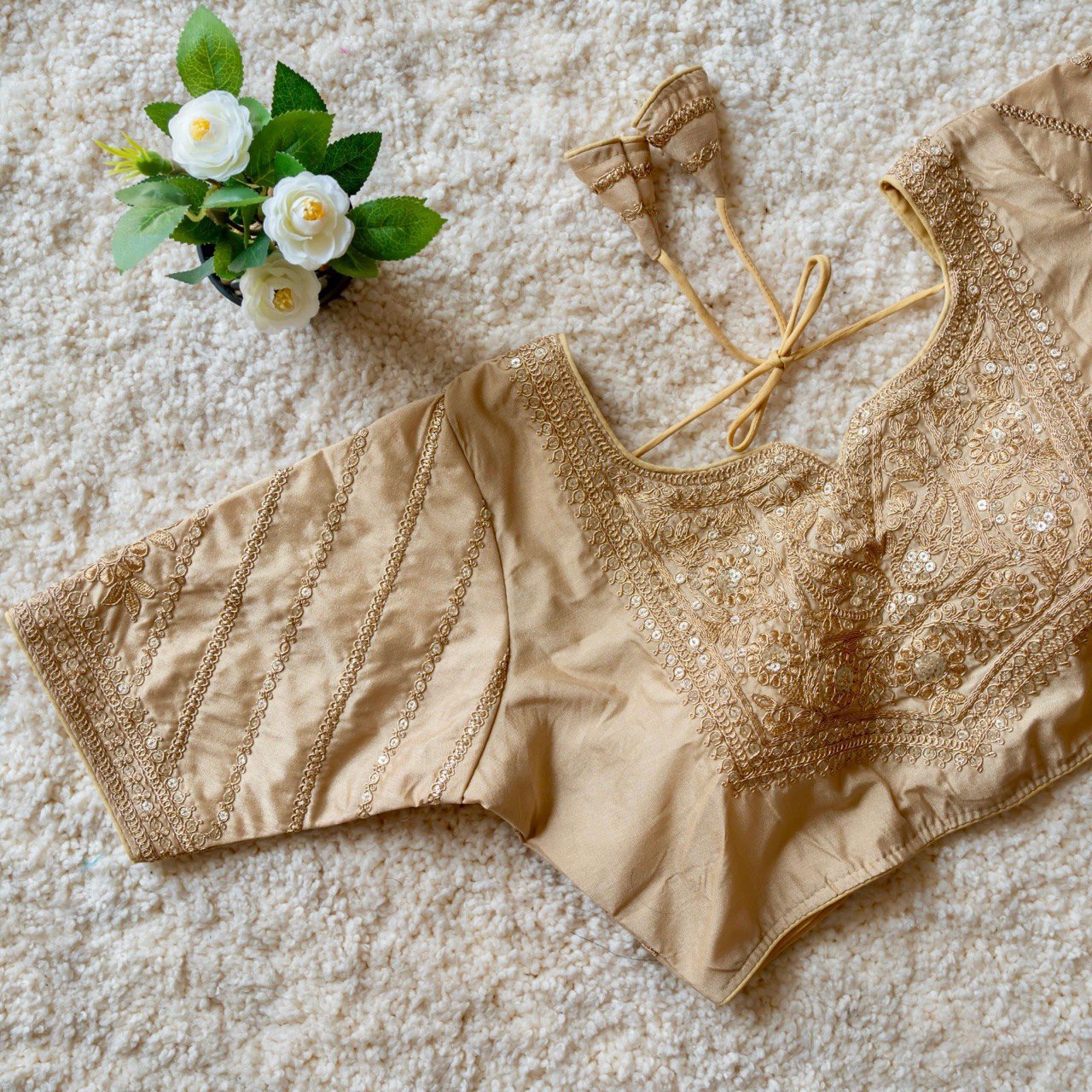 Vichitra silk Women Facy embroidery blouse