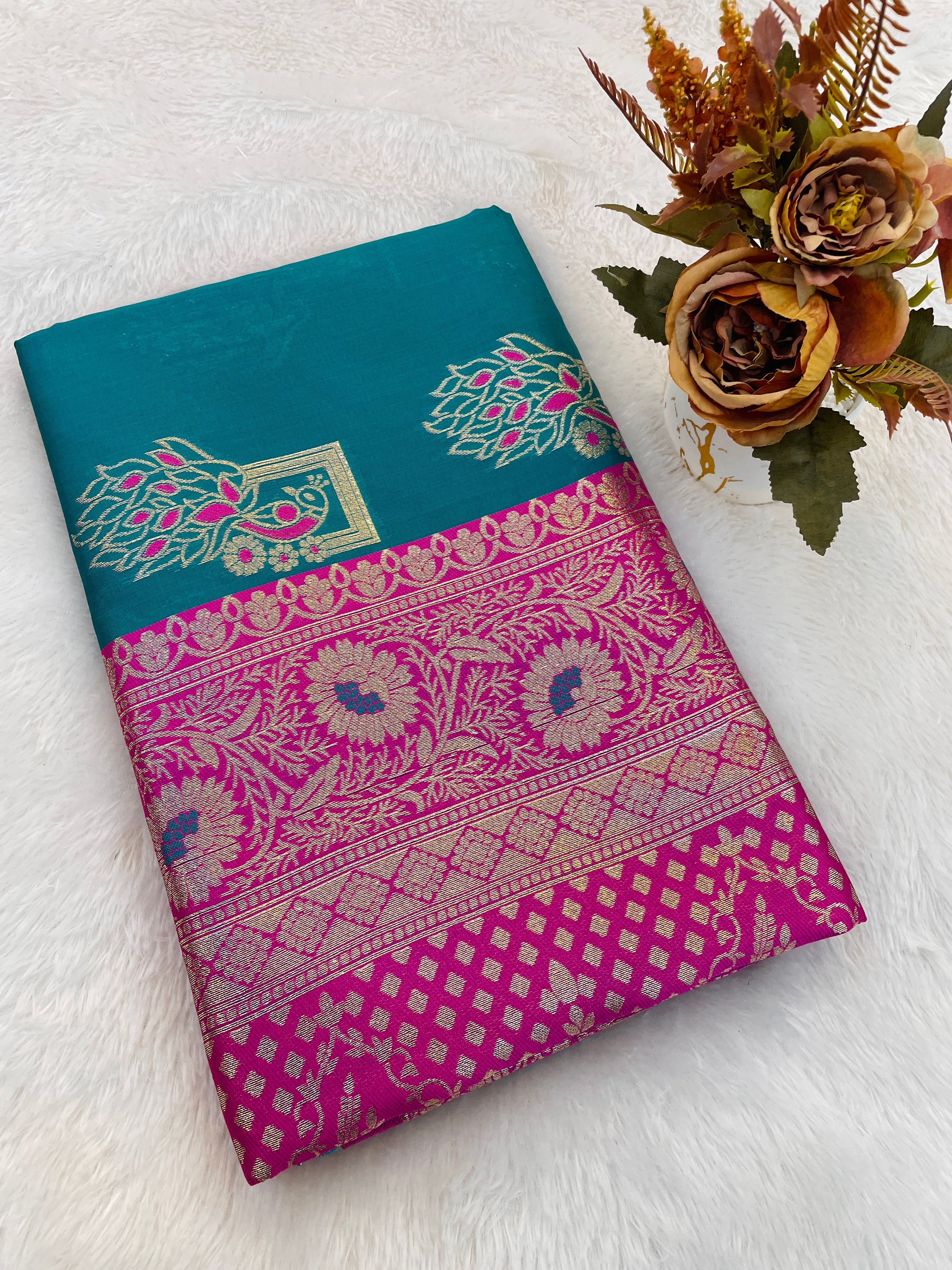 Soft Pethani silk saree with zari weaving  design and Meenakari  Women Saree