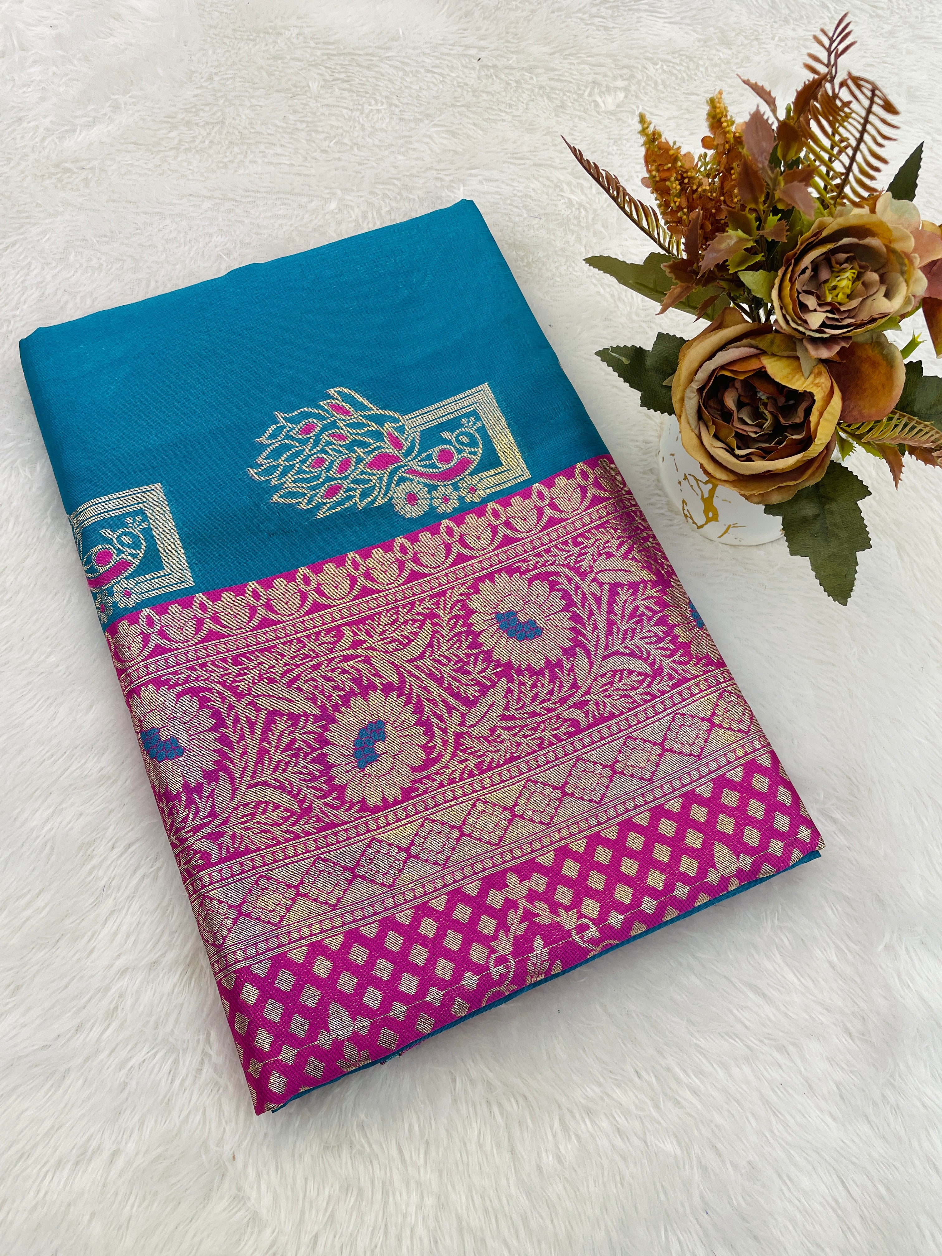 Soft Pethani silk saree with zari weaving  design and Meenakari  Women Saree