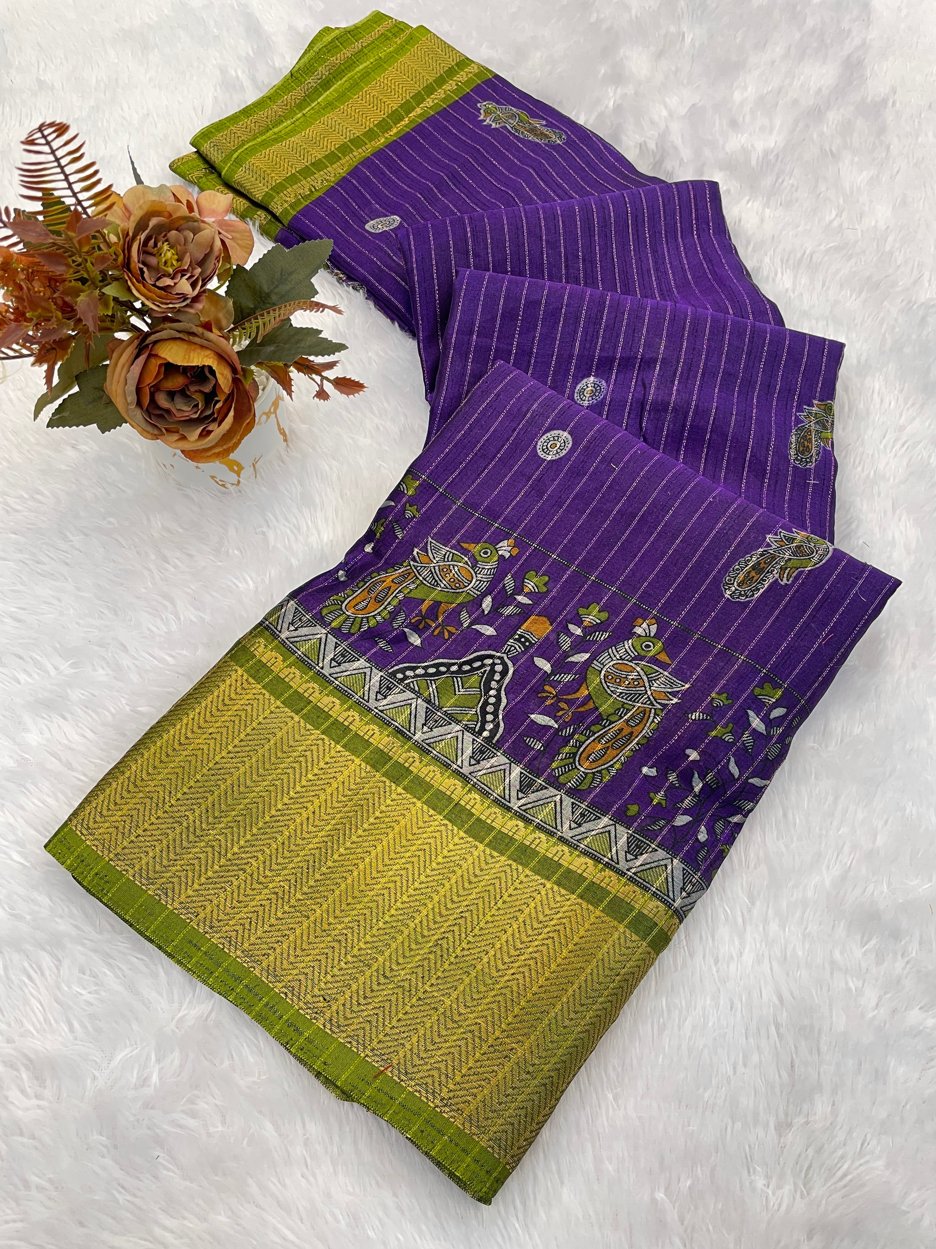 Designer Freehand Saree Women For Regular use