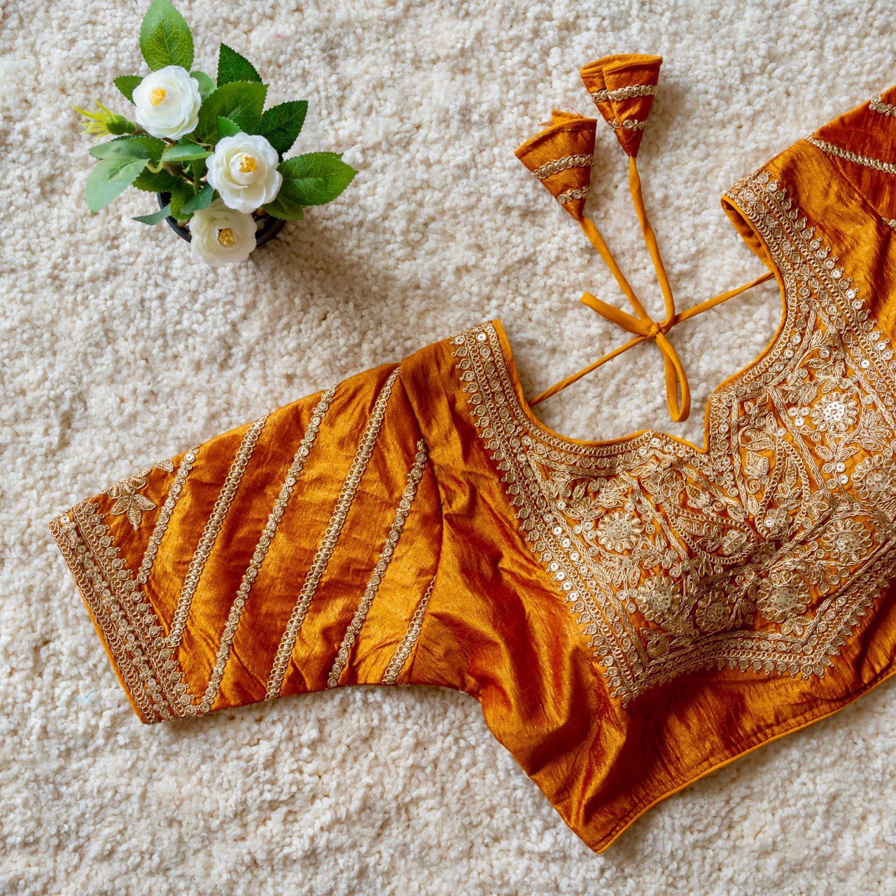 Vichitra silk Women Facy embroidery blouse