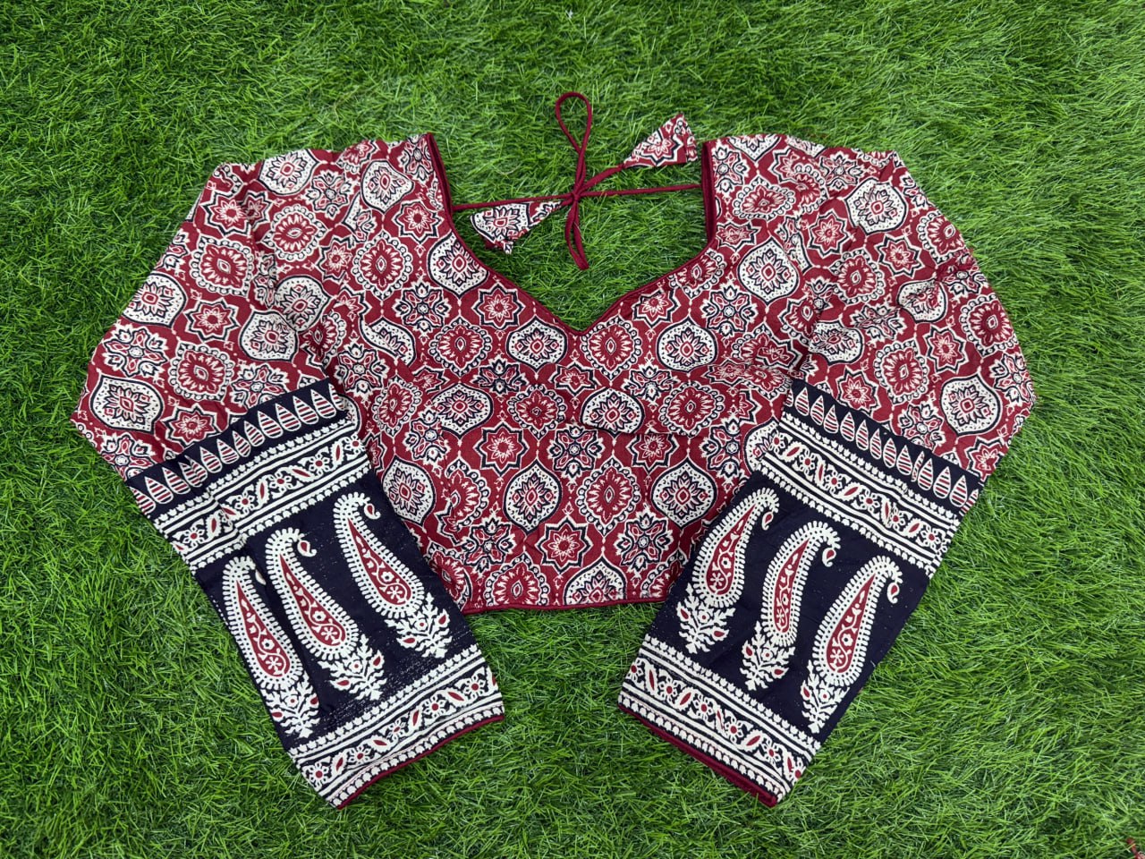 AJARAKH COTAN BLOUSE FOR WOMEN