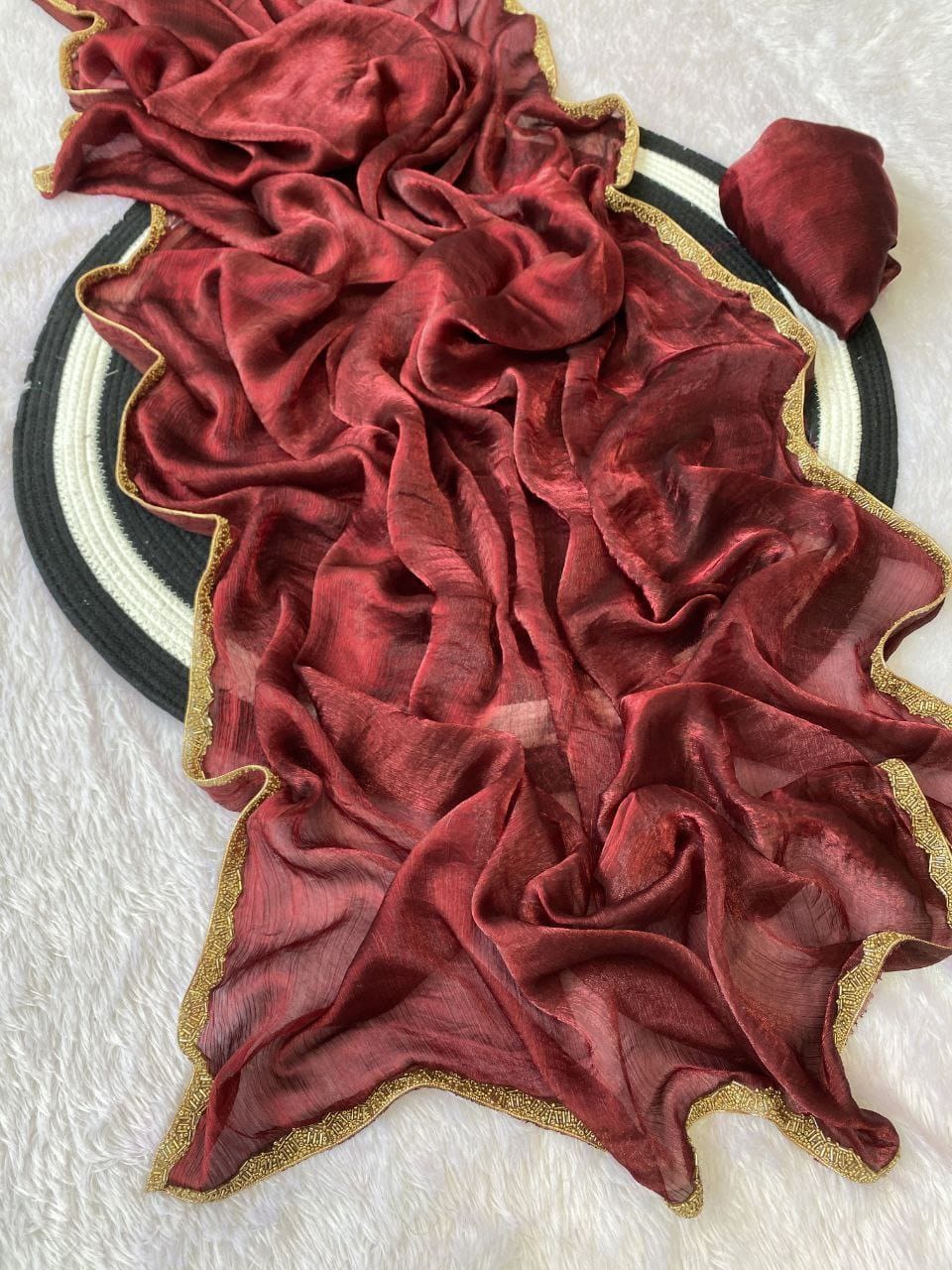 Classic Mustard Yellow Organza Saree with Subtle Zari Border