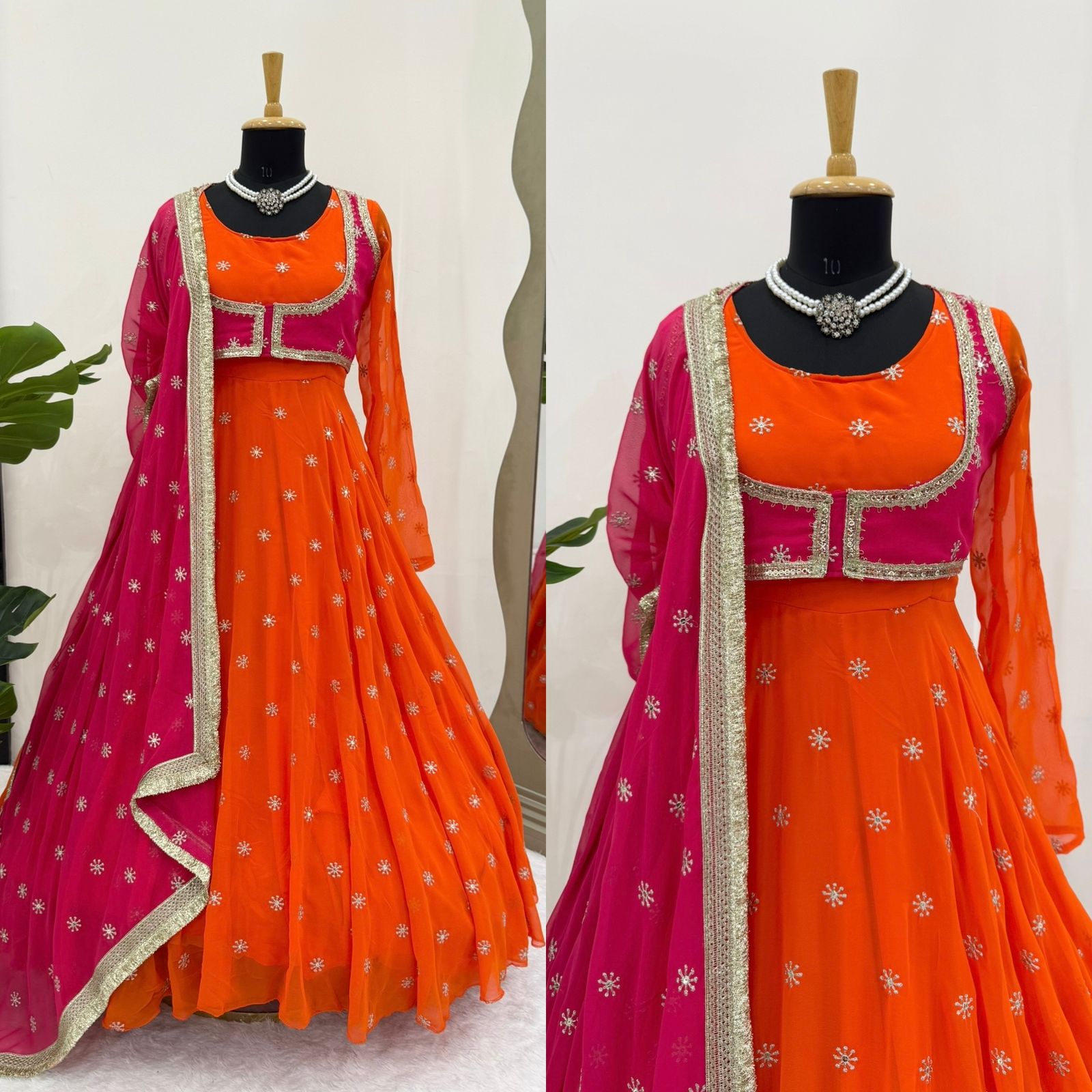 Anarkali Suit On havy Faux Georgette