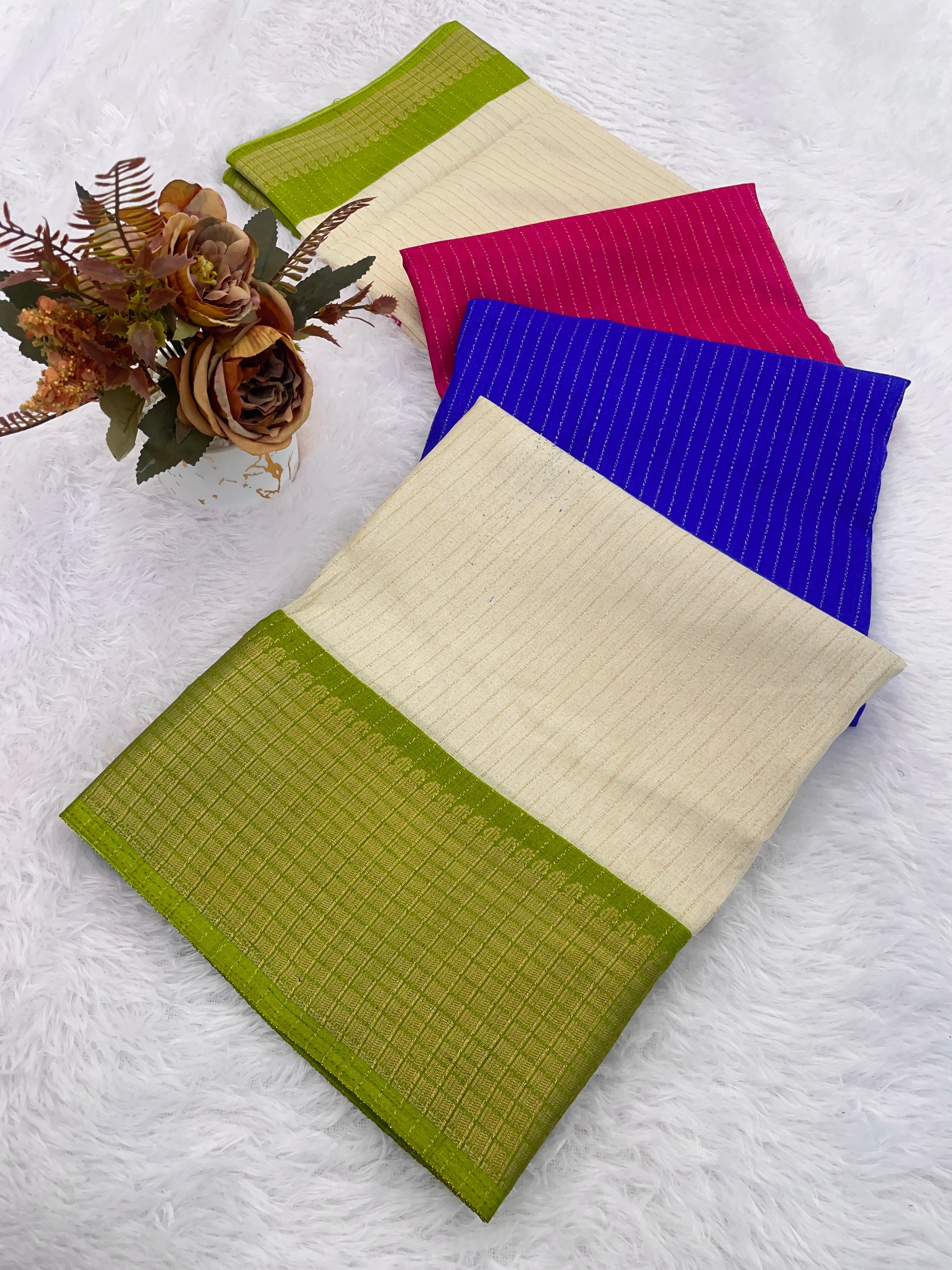 Dola Doby Reco Jari Designer Patta Print With Designer Pllu saree