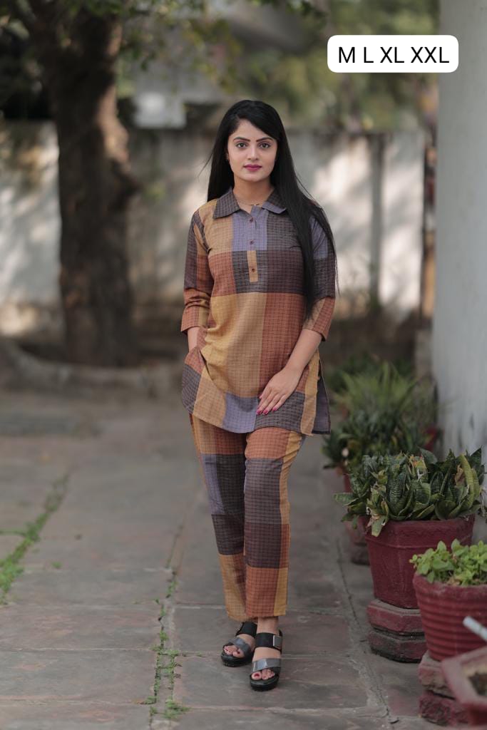 Pink Floral Printed Co-Ord Set – Shirt & Pant | Comfortable Daily Wear