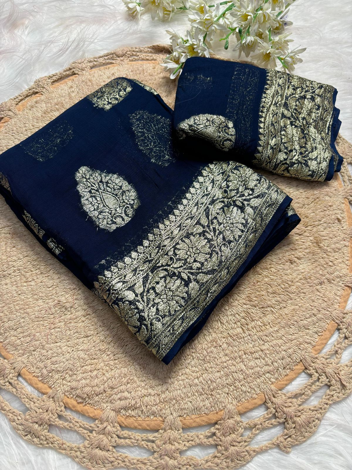 Royal Magenta Banarasi Silk Saree with Zari Work Border