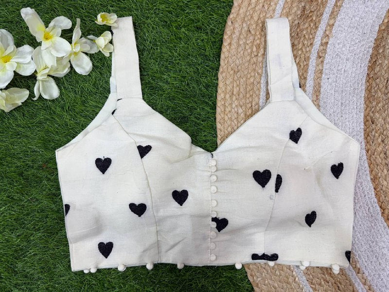 Cotton Embroidery Work sleeveless Women  Blouse