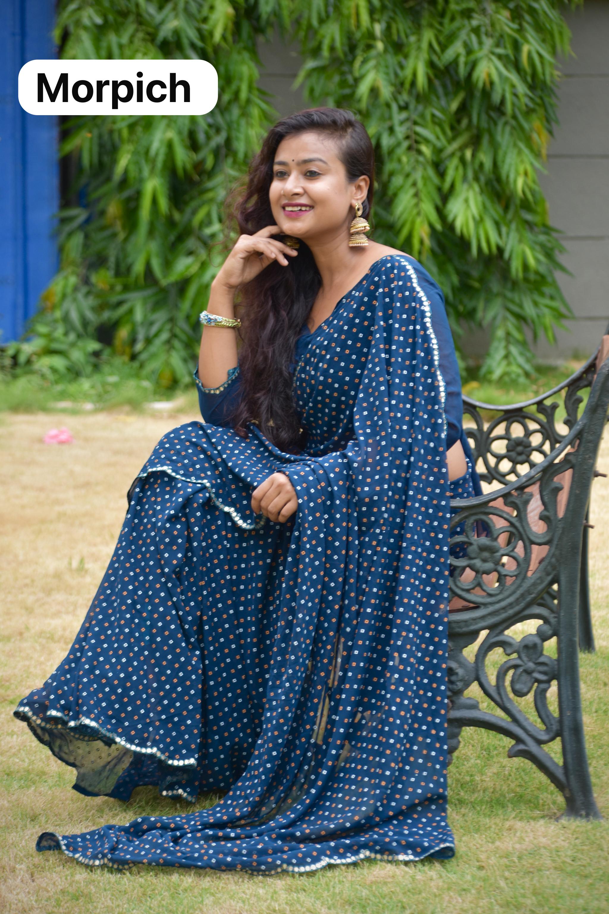 Bandhani Viscose Georgette Women Saree