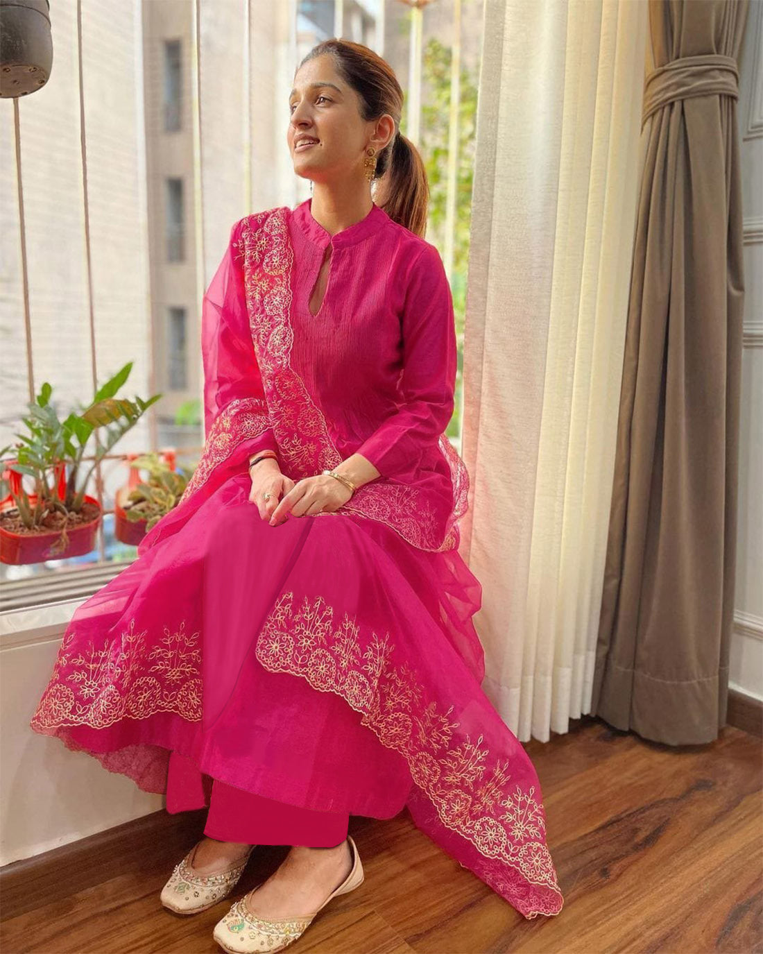 Traditional Pink Embroidered Salwar Suit – Festive Wear